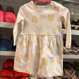dip Kids Dress with Pastel Rainbow Print